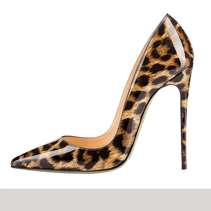 

reliable quality fashion sexy shoes low MOQ womens high heels red bottom heels, Patent leopard