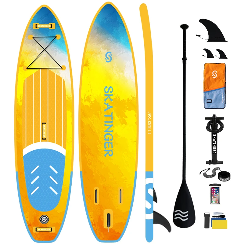 

weihai skatinger inflatable surfboard sup paddle board surfing paddle board pvc