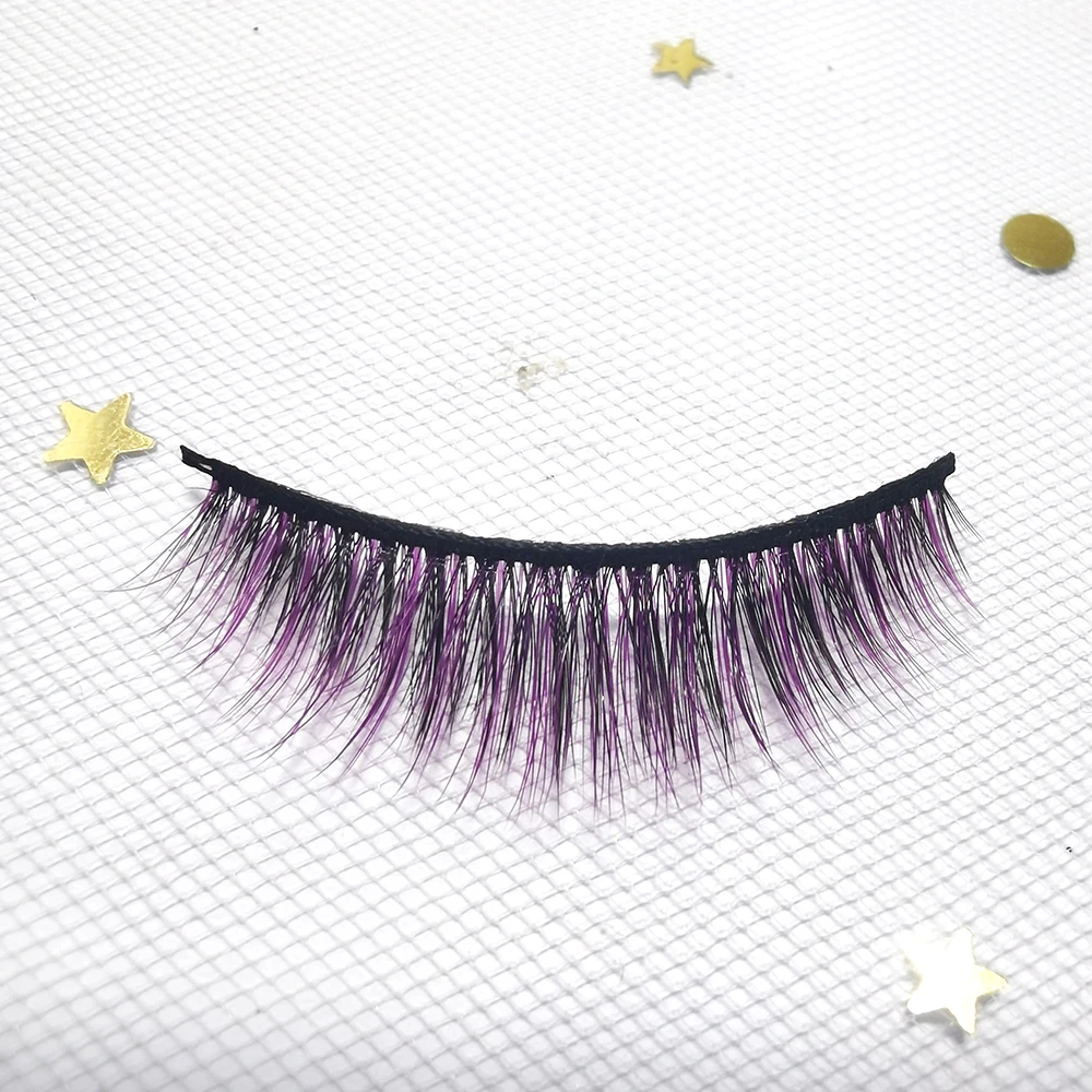 

Read to ship 3d colorful silk eyelashes dramatic colored eyelash wholesale price