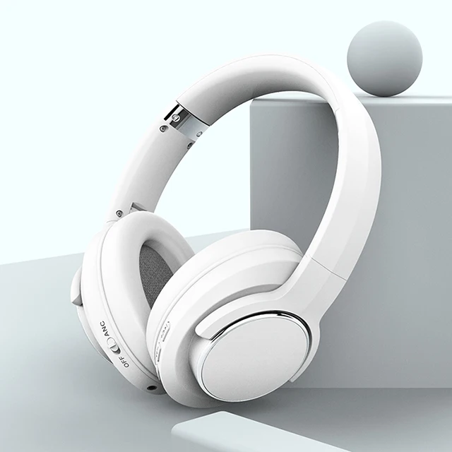 
2020 Latest Custom Brand Logo low moq Noise Reduction Bluetooth Active Noise Cancelling Wireless Headphones With Microphone 