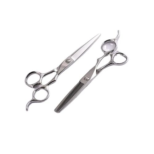 

Hot Sell Stainless Steel Hairdressing Cheap Barber Set Kit Scissors Haircut, Silver