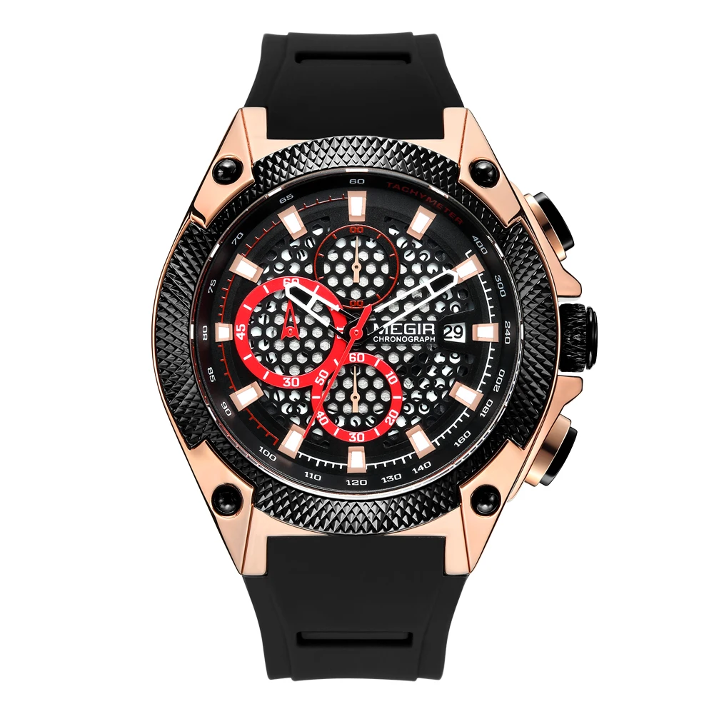 

High Quality Fashion Chronograph Watch Megir Brand Men Watch