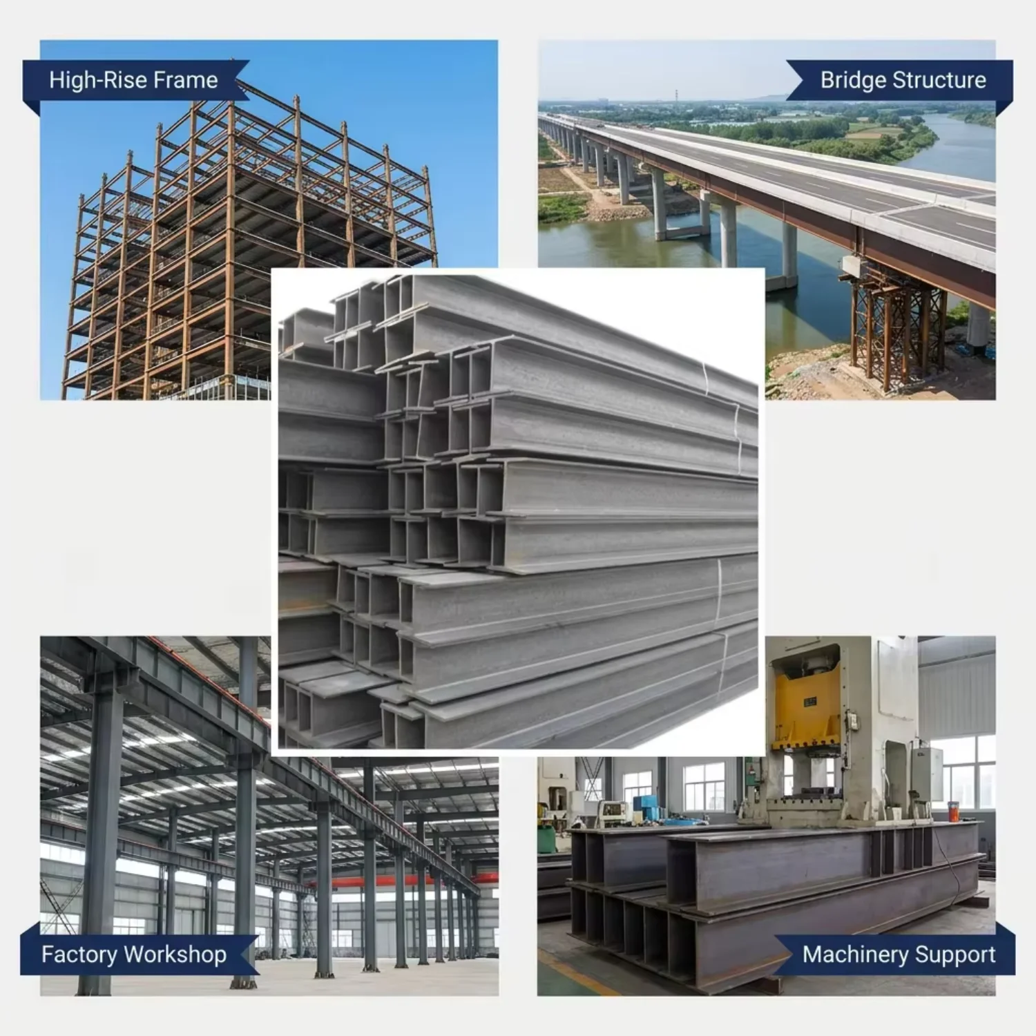 S355 Hot Rolled H Beam 350x350x12x19mm for Commercial Building China Supplier