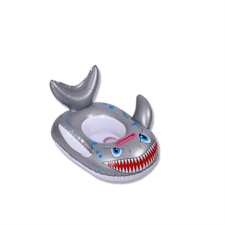 

Amazon hot sale nice price Shark swimming float boat inflatable sitting boat Baby swim ring