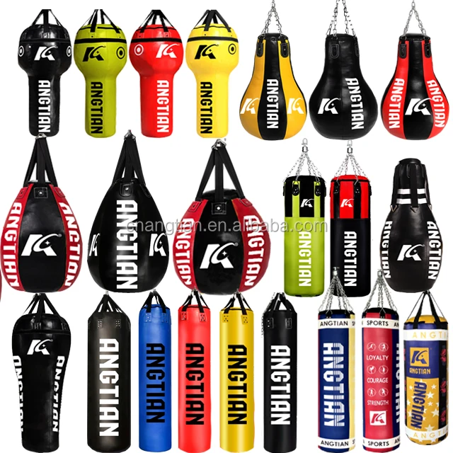 

hebei china factory fitness exercise training boxing sand punch heavy bags/ kick/ Muay thai/ mma, Red/yellow/green/black