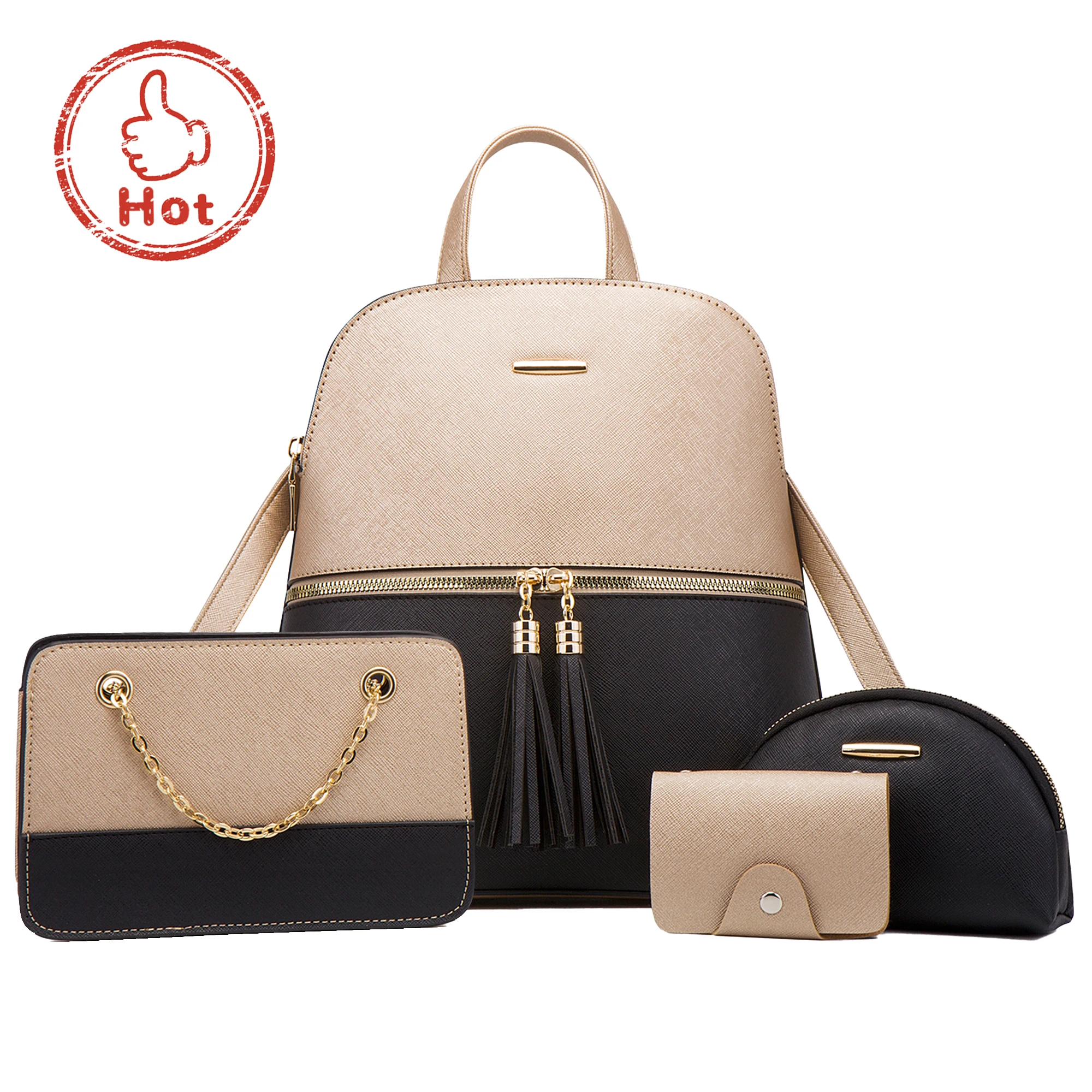 

2021PU Leather Waterproof Fashion Ladies Zipper Cell Phone Pocket Female Student Private Label Backpack