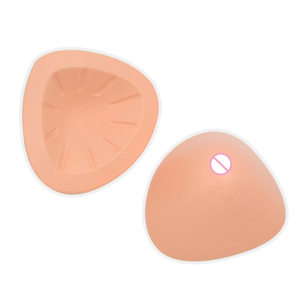 

Lightweight silicone breast prosthesis triangle concave bottom breathable fake breast to make up for the light breast patch, Natural