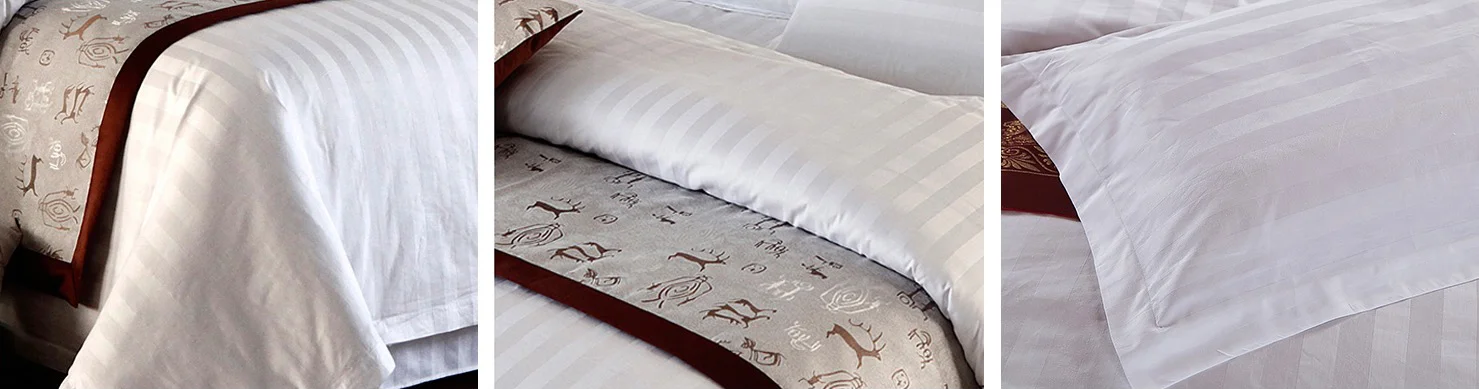 Guangzhou hotel bedding set bed clothes bed linen fabric