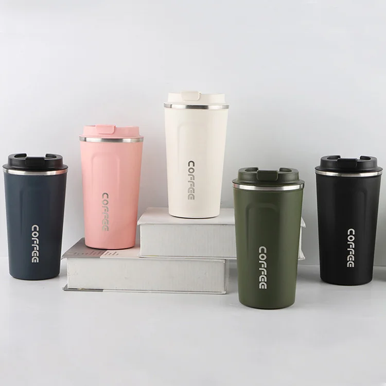 

Custom Portable 380ML 510ML Car Water Cup Travel Tumbler Double Wall 304 Stainless Steel Vacuum Thermos Insulated Coffee Mugs