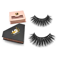 

2019 private label faux mink eyelashes 100% human hair false lashes for wholesale 6d silk eyelashes