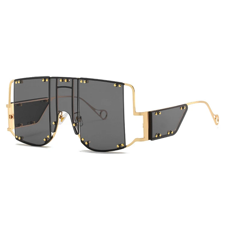 

DHK093 Metal frame oversized design 2019 cool fashion sunglasses for women
