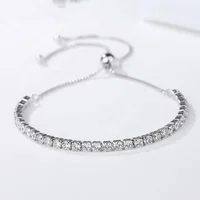 

fashion sterling silver 9 25 jewelry box chain Adjustable bracelet zircon tennis bracelet