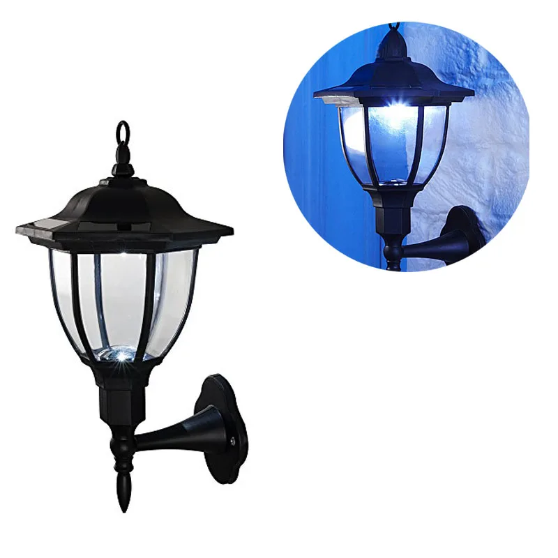 Vintage Shepard Hook Solar Powered LED Lantern Outdoor Hanging Coach Lights Tree Lamps and Path Lights