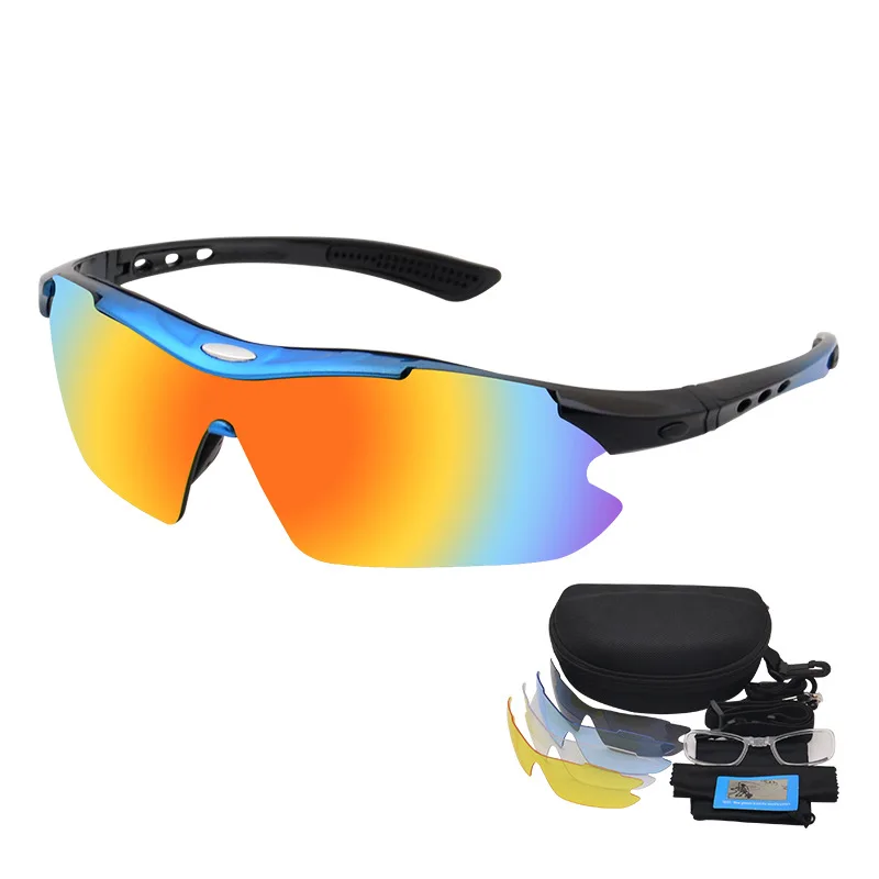 

0089 Outdoor Racing Riding Goggles Fashion tr90 Sports Eyewear Sunglasses Ultra-light Borderless Glasses, Multicolor