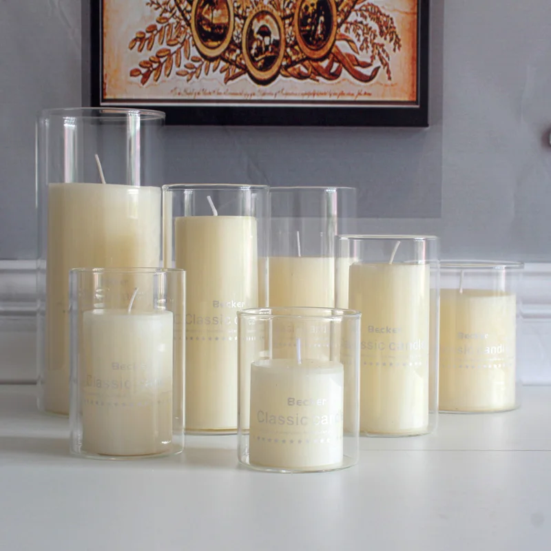 Jar Glass Candle White Candle Vessels Candle Cylinder Buy Candle