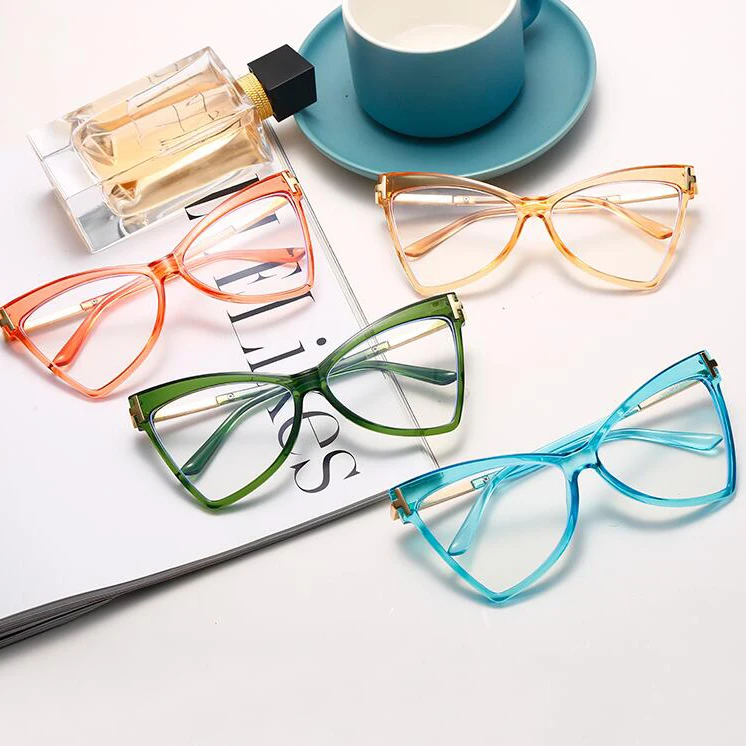 

2021Myopia Prescription Glasses Women Men Cat Eye Clear Glasses Optical Eyeglasses Frame Transparent Lens Spectacle Frame Unisex