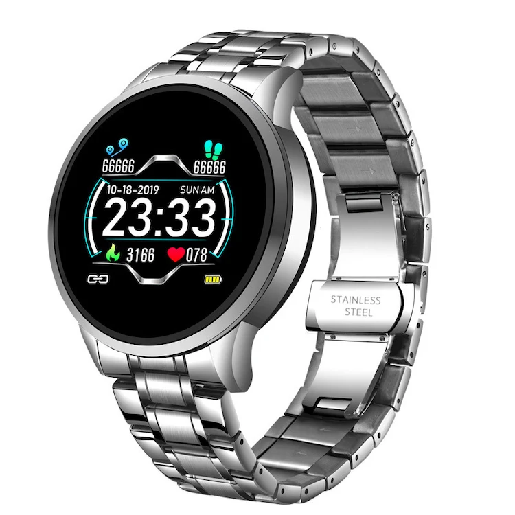 

2020 luxury li-ge 126 business steel blue tooth massage reminder li ge sport android smart watch for man and woman, Black,silver,gold