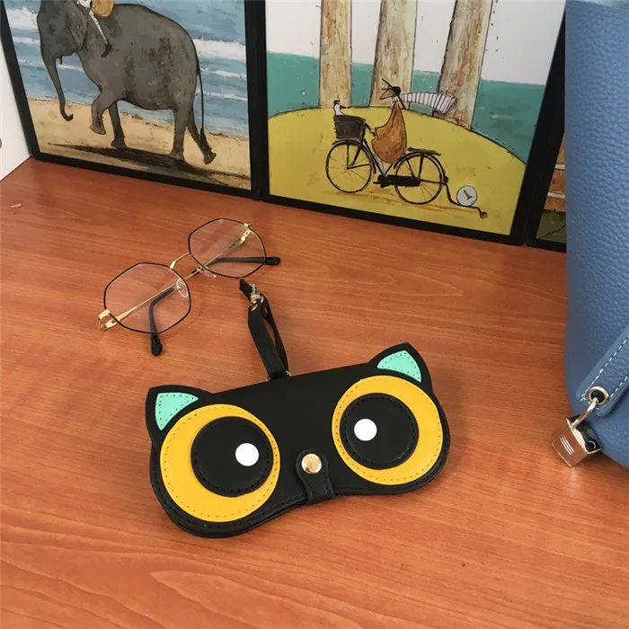 

Wholesale PU Leather Portable Cute Animal Cartoon Sunglasses Case Eyewear Protective Holder