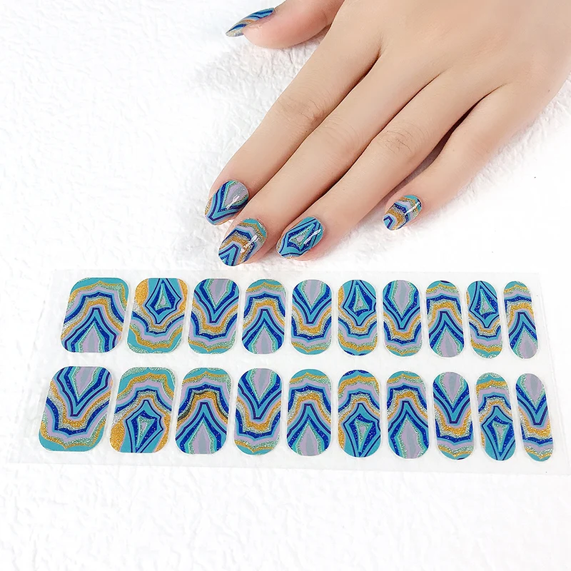 

22 strips gel nail stickerDifferent styles decorative nail decal art stickers