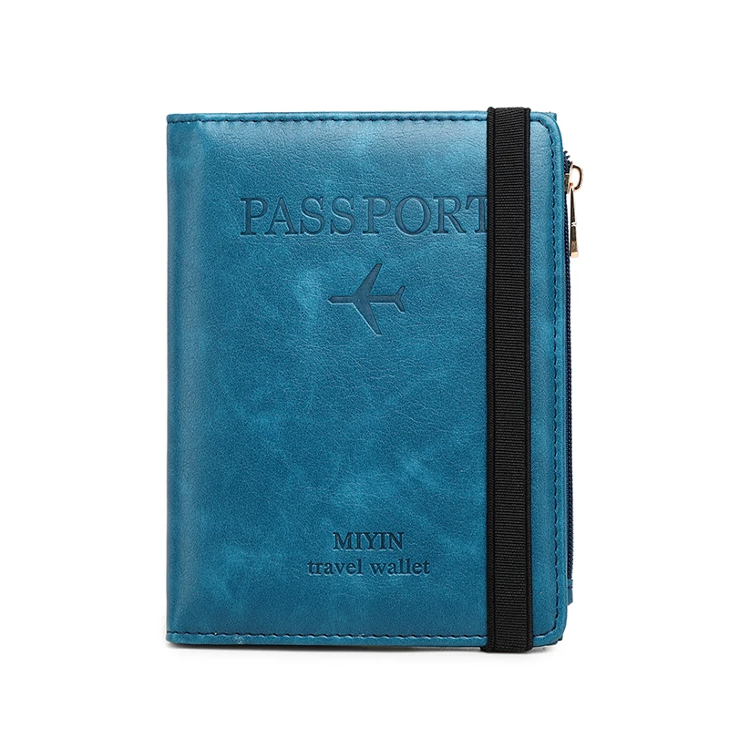 

Fashion Simplicity Passport Holder Wallets PU Leather Case Portable RFID Passport Protective Holder Travel Multifunction Card Ca