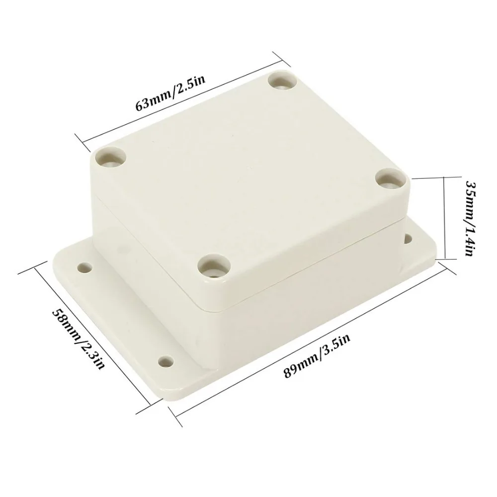 Awclub Waterproof Dustproof IP65 ABS Plastic Junction Box Outdoor Universal Electric Project Enclosure Gray 3.9x2.7x2 100mmx68mmx50mm 