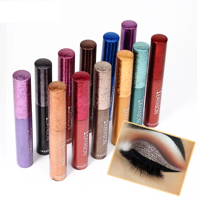 

Wholesale Beautiful 12 Color Shimmer Matte Glitter Waterproof Liquid Eye Shadow