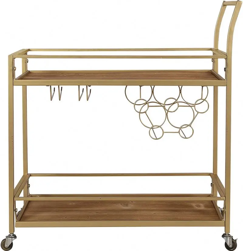 

Nail salon bar Hotel kitchen mobile cart with Storage and metal Holder