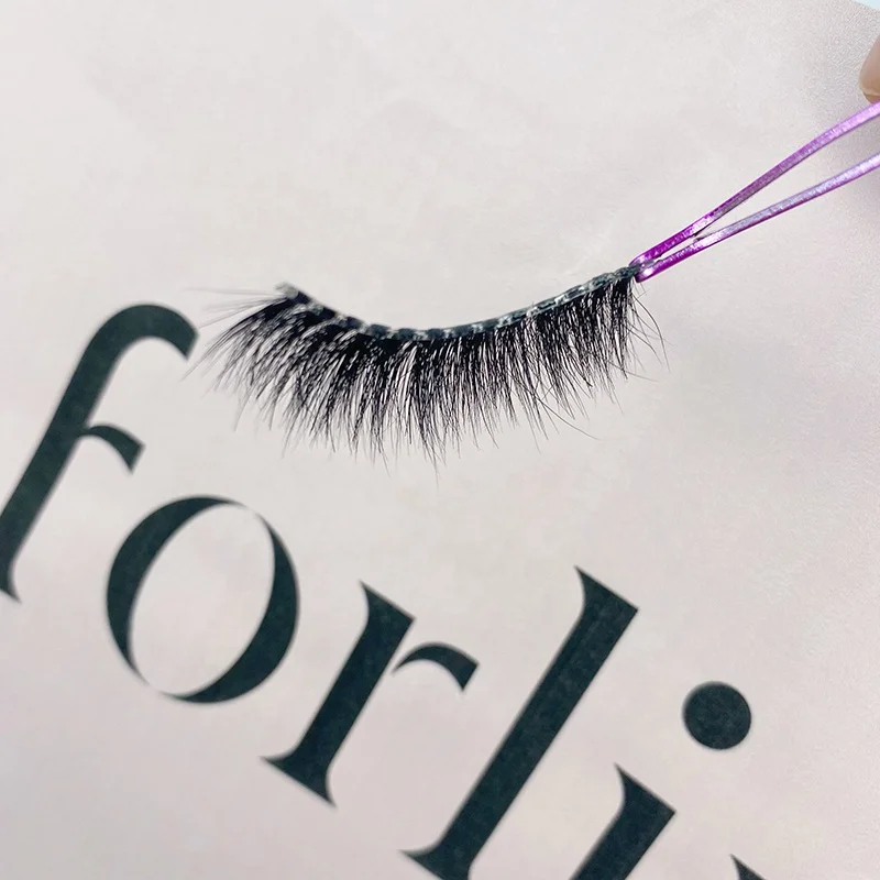 

Anforlin clear band mink eyelashes create your own brand eyelash vendor customized boxes natural full strip lashes