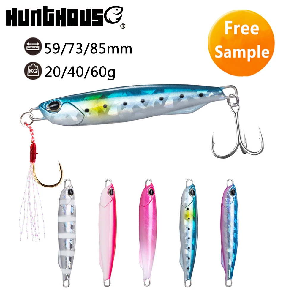 

Wholesale new style sinking tungsten jig fishing long casting saltwater metal lure, 5 colors