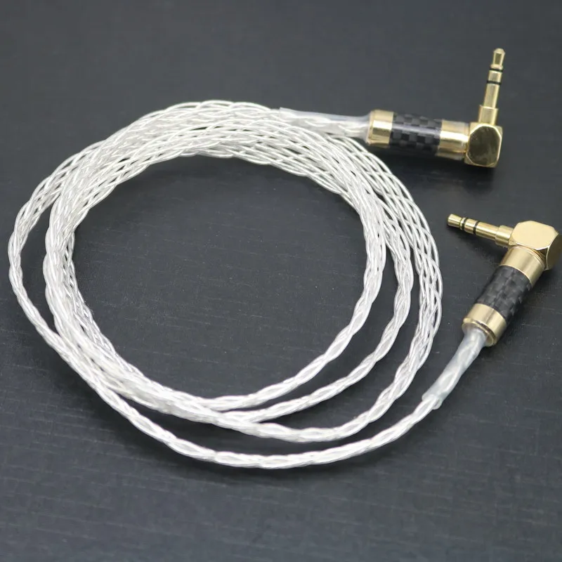 

YIVO XSSH audio Silver Plated headphones 3.5mm Male to 3.5mm Male Stereo Audio Hifi Audio cable car AUX wire jump cable