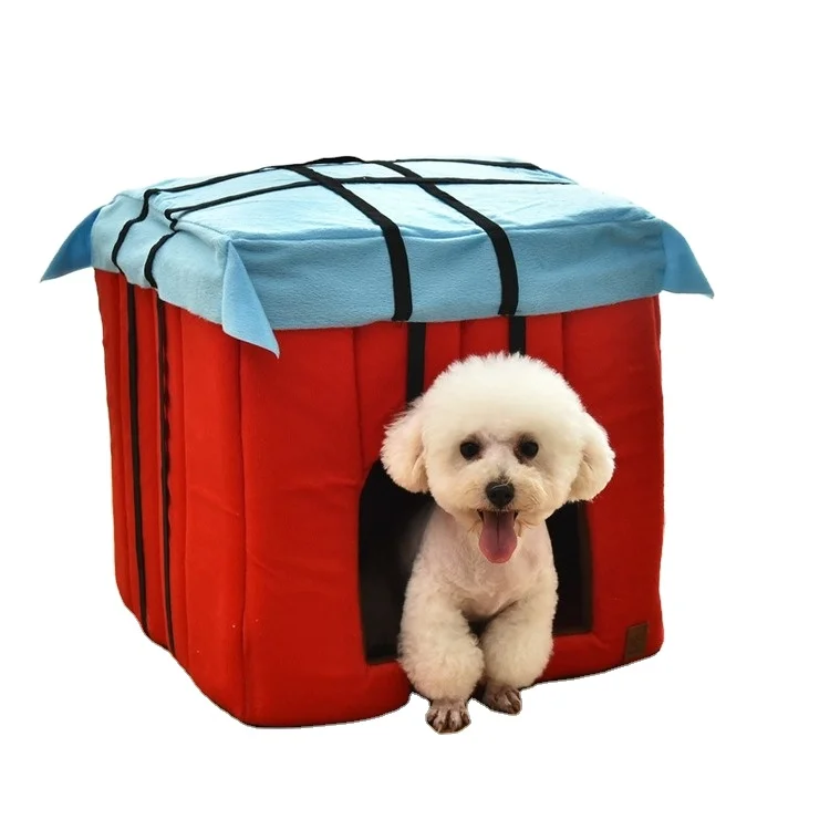 

2021 New Wholesale Pet Tent Bed Soft House Bed Pet Supplies Removable Small Pet Home