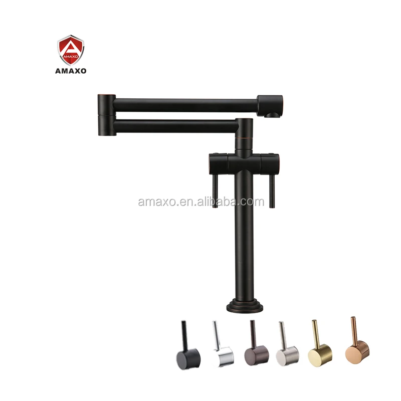 Zwei-griff-brücke Messing High Arc Küchen Spüle Wasserhahn Mit Freier