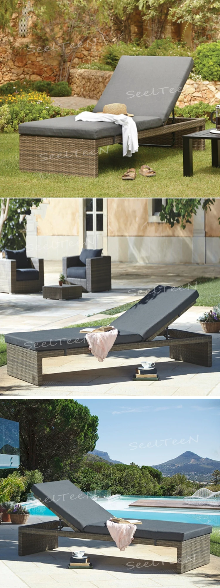 Garden rattan wicker luxury stacking modern outdoor furniture