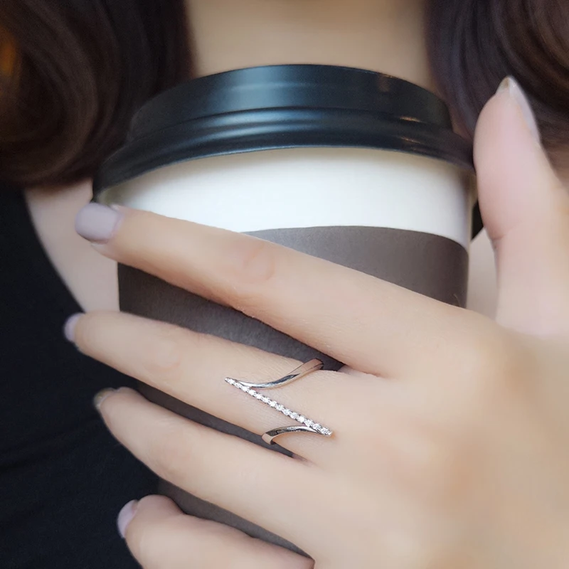 

New Design Wholesale Price Fashion KYRA0960 CZ Ring ring Platinum Plated Shine 3A Zircon for women girl, Silver ,rose gold,gold