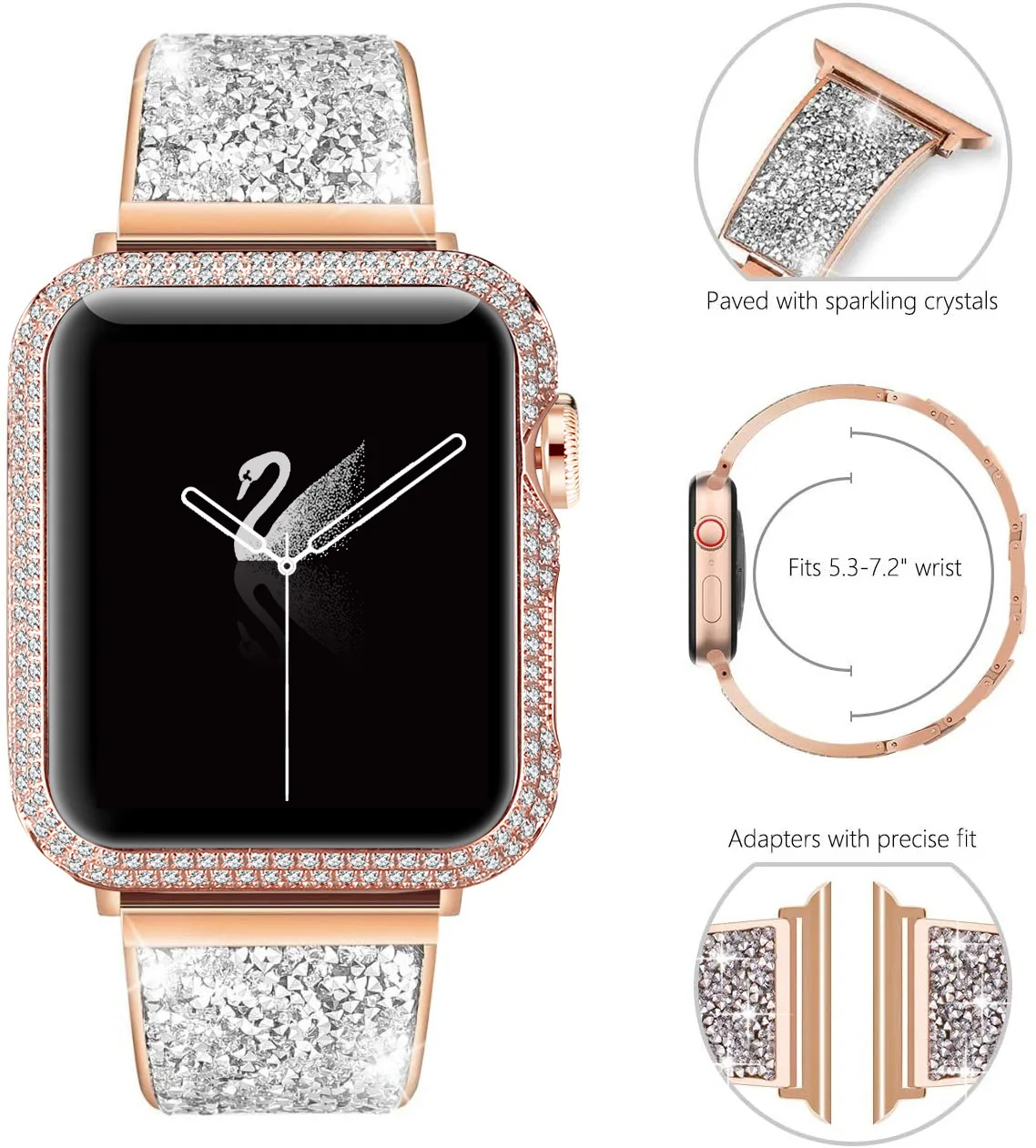 

Girl watch strap diamond bling bracelet strap for Apple watch  40mm 44mm