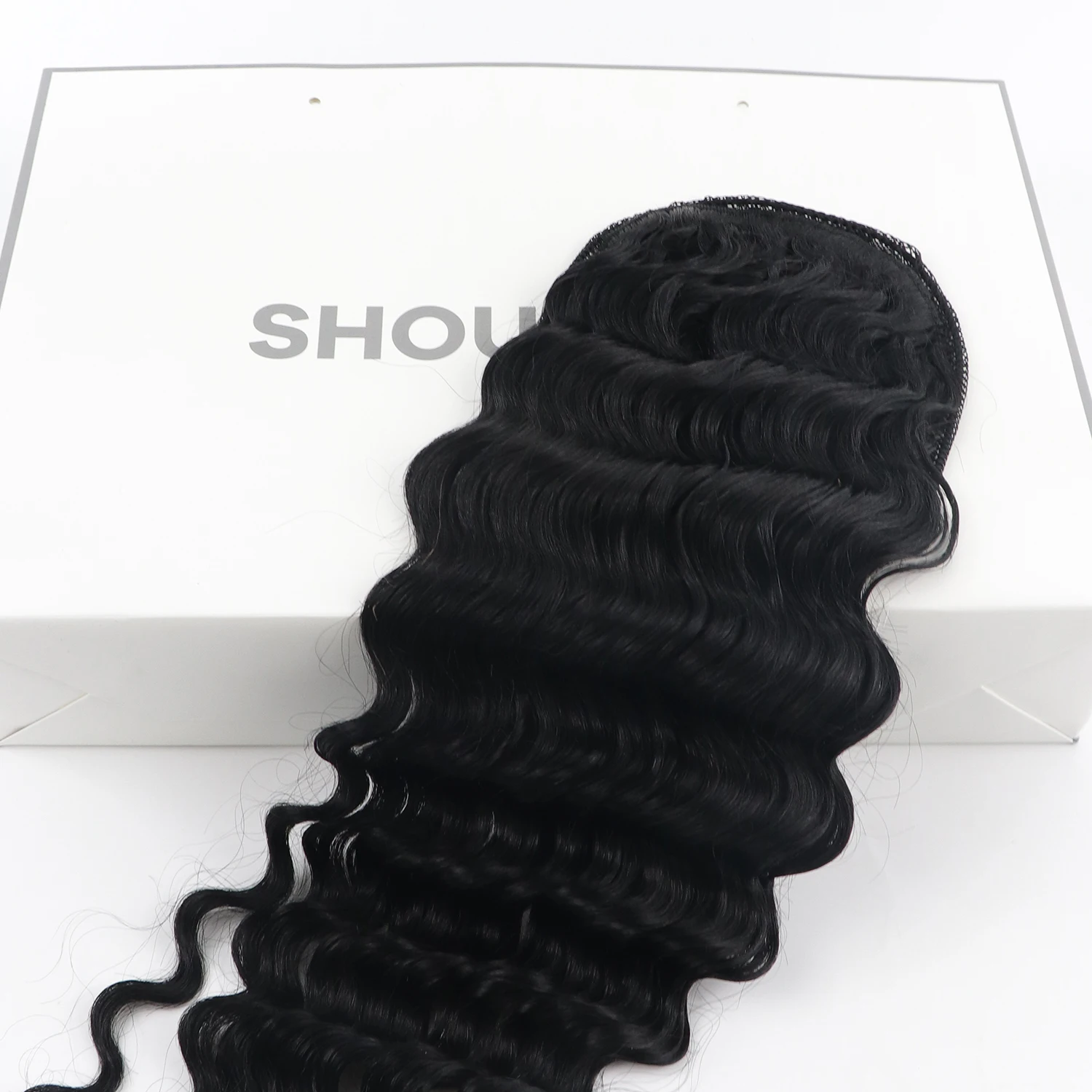 

Factory Price 100g Loose Wave Ponytails 16 Inch 100% Human hair Ponytail Drawstring Hair Extensions
