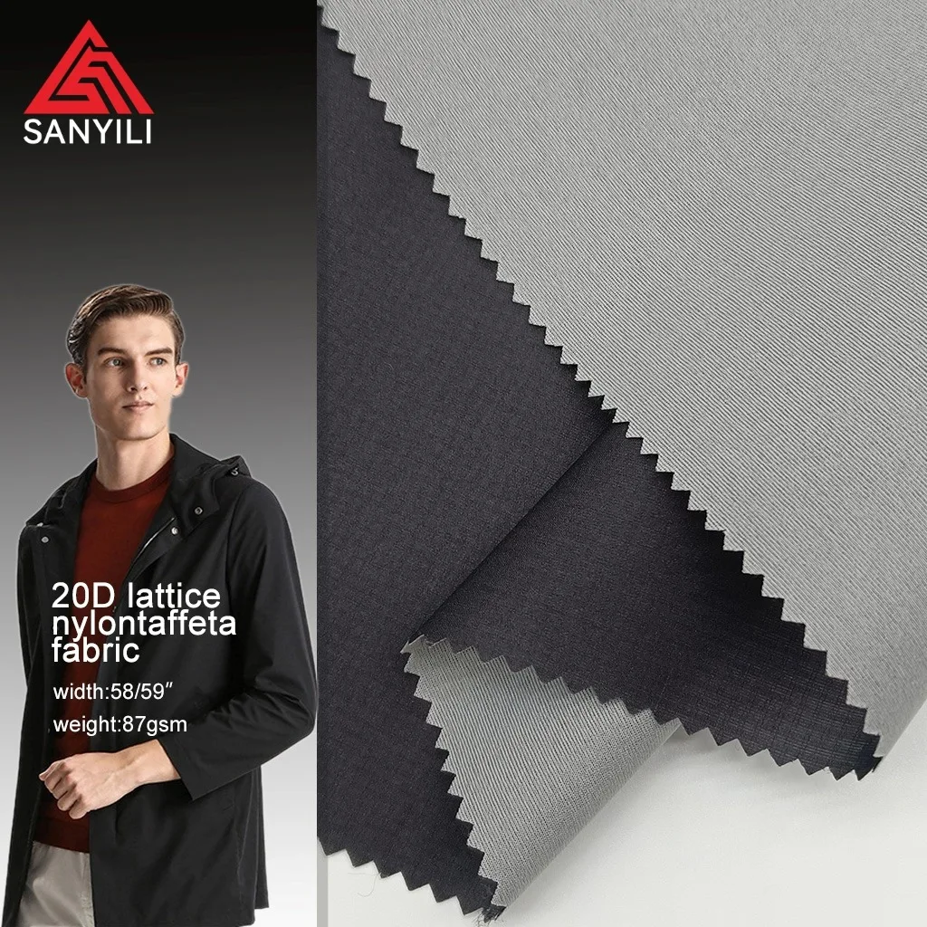 20D plaid nylon fabric