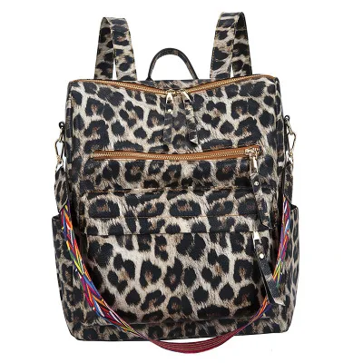 

2020 New Leather Leopard Trending Fashion Vintage Hailey Melea Convertible Backpack for women