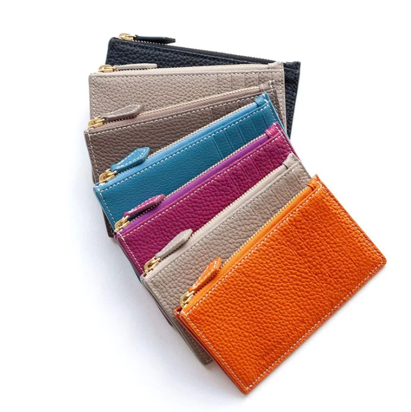 

Genuine Leather Credit Card Holder Women Small Key Shenzhen Wallet Ladies Zipper Money Coin Pouch, Customised
