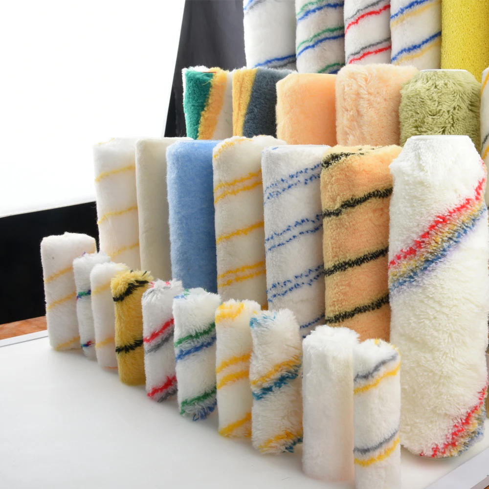 
high quality acrylic fibre 4 inch paint roller refill Factory paint tools 