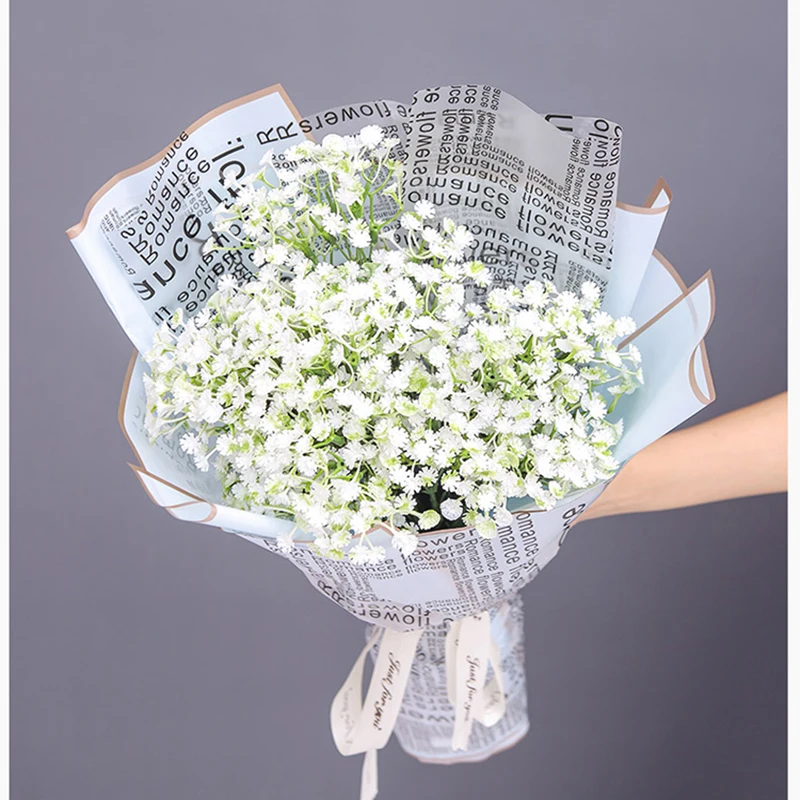 Golden Edge Flower Tissue Paper Bouquet Florist Flower Bouquet Wrapping