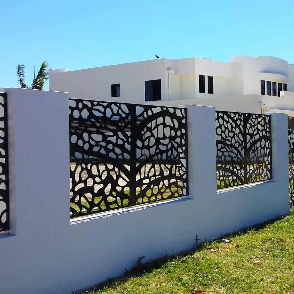 

custom metal garden fence laser cut decorative aluminum panel, decorative panel screen