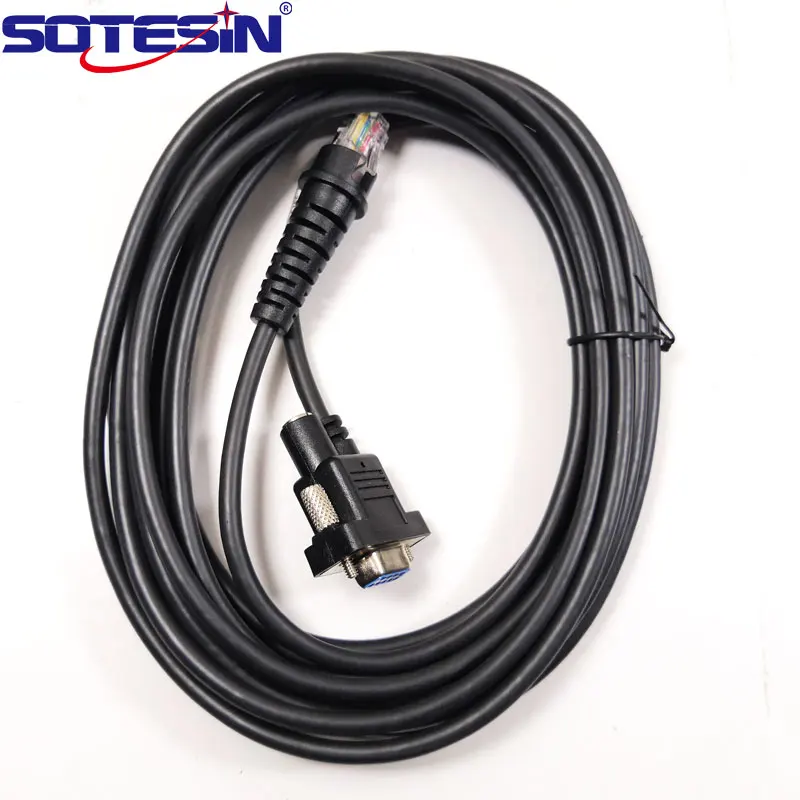 

5M black RJ45 10P 10C to RS232 DB9 line Pos terminal Barcode scanner data cable for Honeywell 3820 4206 4236 4600g