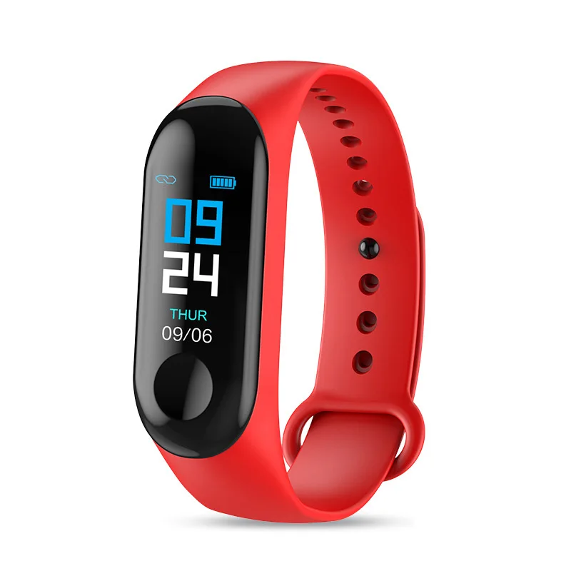 

smart watch 2020 shenzhen android sport fitness water proof bracelet wristband blood pressure cheap smart watch, Red/black/blue/purple