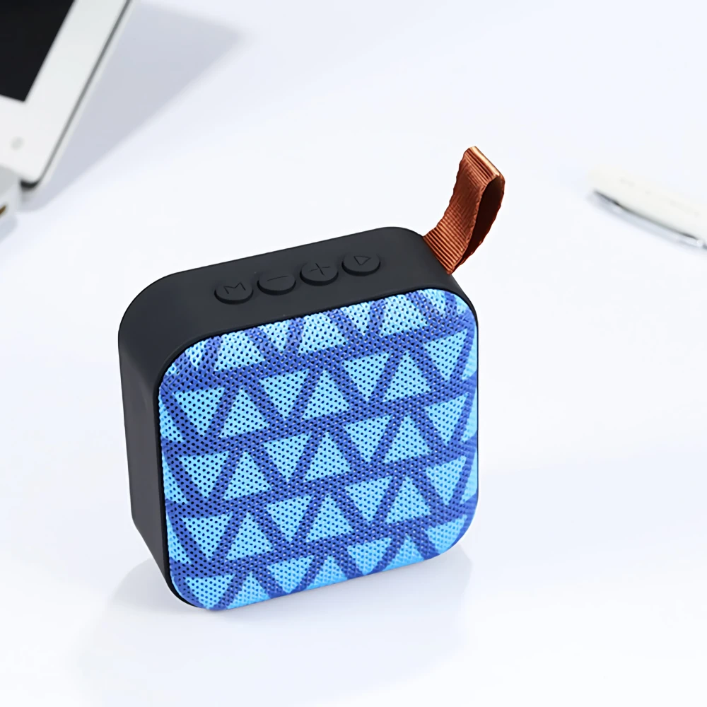 

Portable Mini Speaker Professional Stage Audio Speaker Cloth Design T5 Wireless Speaker With FM Radio and TF Card Play, Black blue green silver