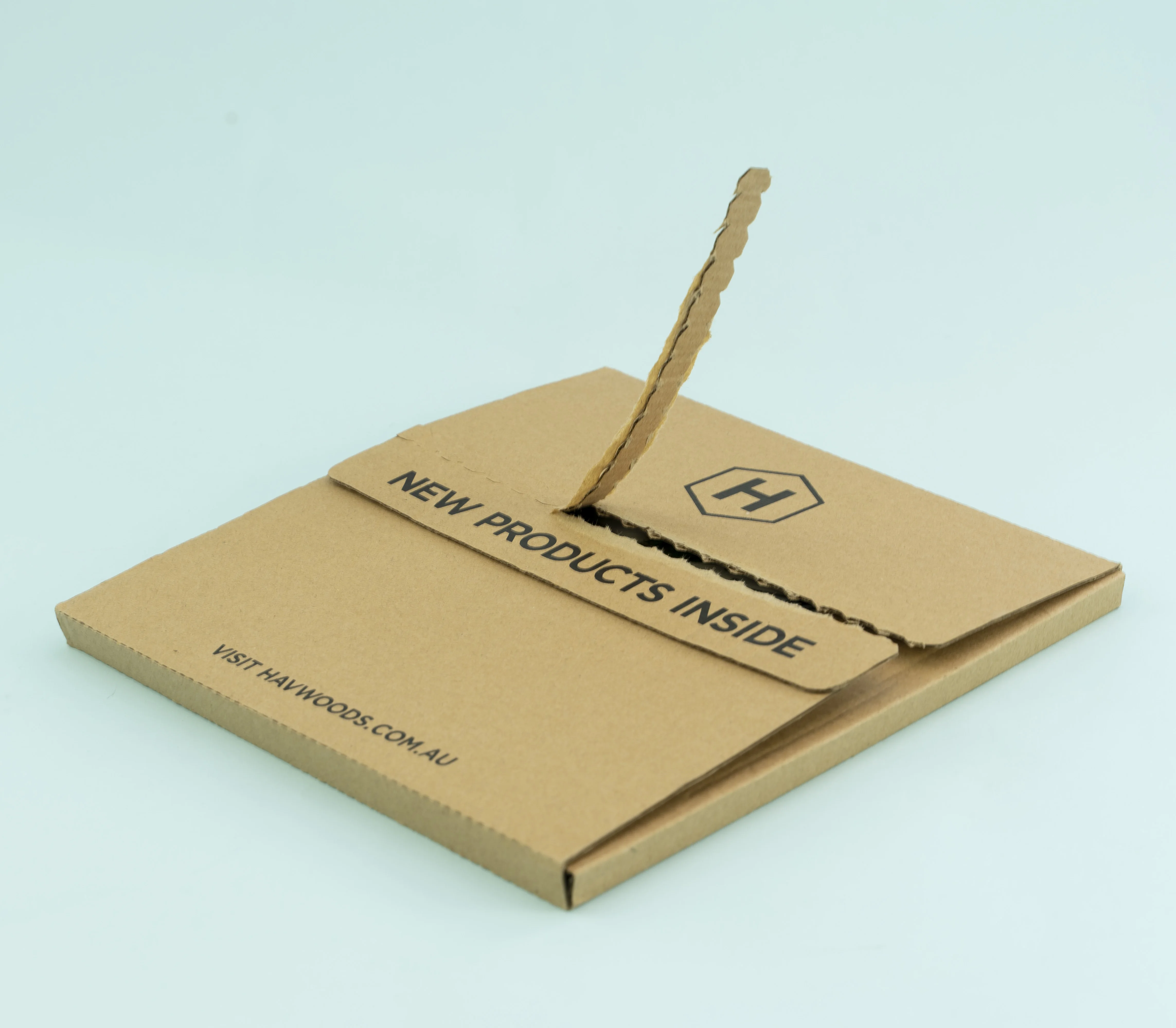 Custom Recycled 3ply Corrugated Zipper Open Design Kraft Paper Carton