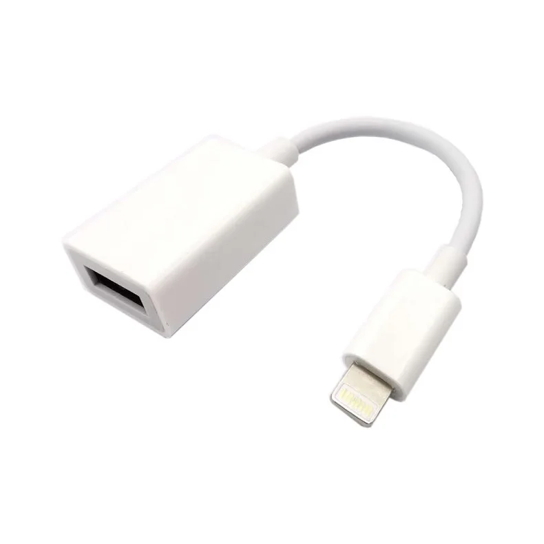 

Lightning Otg Adapter for 7 8 X 11 12 Pro Max Converters Charging Data iOS 13 Versions For Apple series USB converter, White