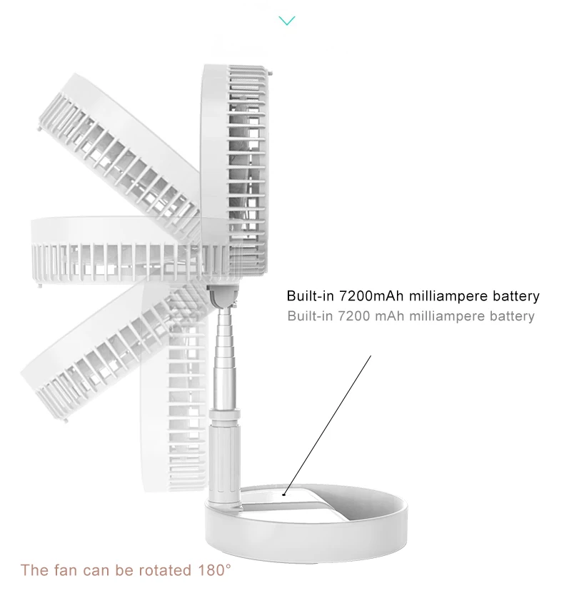 
Reenwee Mini USB Fan Desk Portable Fan Ventilateur Rechargeable Table Foldable Charging Folding Ventilador Recargable Portatil 