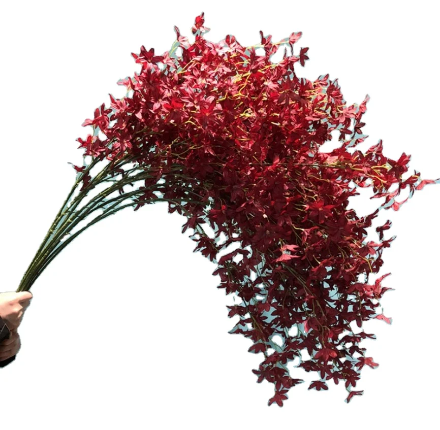 

Home Decor Wedding Backdrop Arch Wall Table Runner Artificial Flowers Silk Oncidium Orchid Flowers