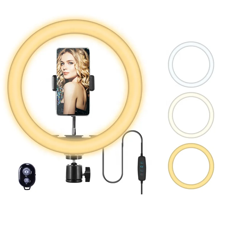

10 inch USB 360 degree rotation Adjustable selfie light in photographic lighting for live stream fill film makeup ring light